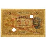 WZÓR 5 złotych 1924 - II EM. A - perforacja