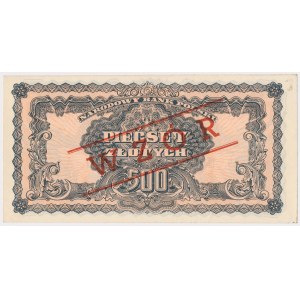 WZÓR 500 złotych 1944 ...owe - Ax 000000