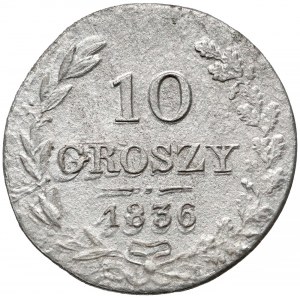 10 groszy 1836 M.W., Warszawa - ciekawszy (destrukt) 
