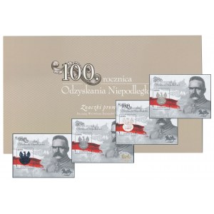 PWPW, 100 Lat Niepodległości, 4 znaczki w folderze