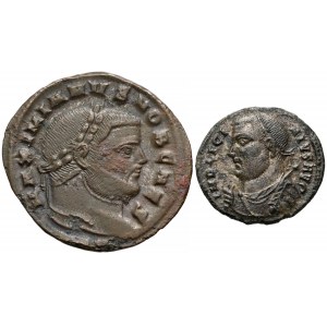 Galeriusz i Licyniusz, zestaw follisów (2szt)