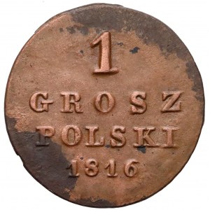 1 grosz polski 1816 IB - b.ładny