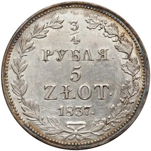 3/4 rubla = 5 złotych 1837 MW, Warszawa