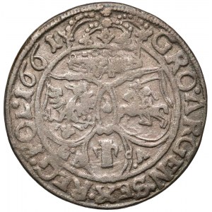 Jan II Kazimierz, Szóstak Lwów 1661 GBA - A z V w ARGEN