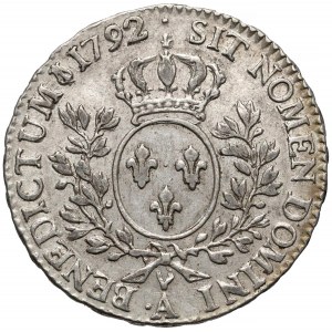 Francja, Ludwik XVI, 1/2 ecu 1792-A