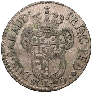 Włochy, Sardynia, 20 soldo 1796 