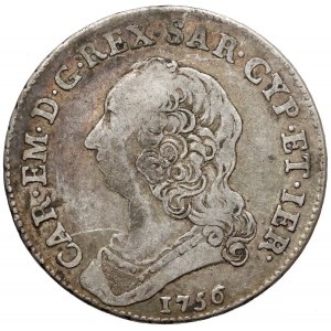 Włochy, Sardynia, 1/2 scudo 1756