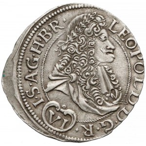 Węgry, Leopold I, 6 krajcarów 1692 NB, z P-O