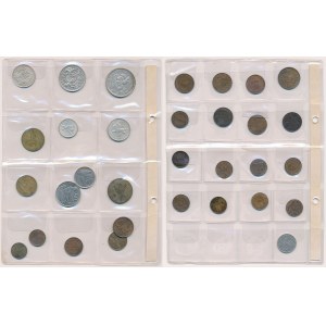 Łotwa i Litwa, zestaw monet w kartach (32szt)