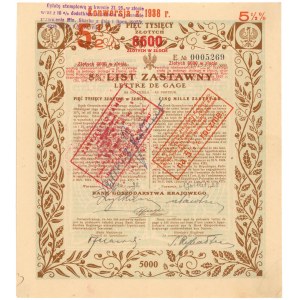 Bank Gospodarstwa Krajowego, List zastawny 5.000 zł 1928
