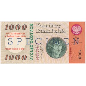 1.000 złotych 1965 - G 0000000 - SPECIMEN / WZÓR i nadruk NBP
