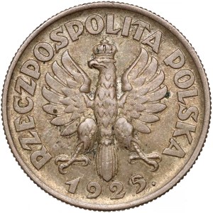 Kobieta i kłosy 2 złote 1925 (z kropką) Londyn