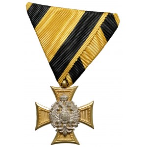 Krzyż za Długoletnią Służbę dla Oficerów, Klasa III za 25 Lat - piękne wykonanie z masą perłową