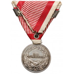 Medal za Odwagę, Franciszek Józef, Srebrny II. Klasy - DEDYKACJA na obrzeżu - RZADKI