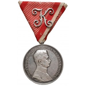 Medal za Odwagę, Karol, Srebrny I. Klasy - dla Oficerów 