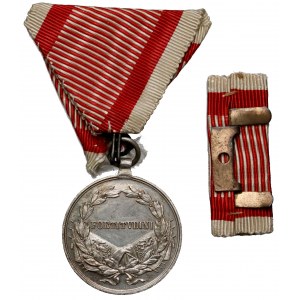 Silver Bravery Medal 2nd Class, Karl, with ribbon bar