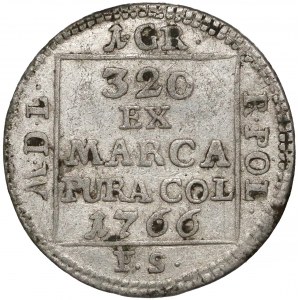 Poniatowski, Grosz srebrny 1766 F.S - z napisem