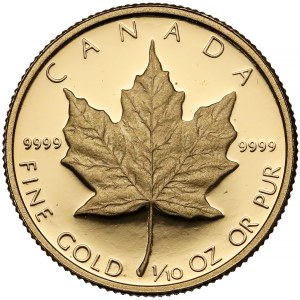 Kanada, 5 dolarów 1989 - Maple leaf