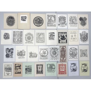 Ekslibrisy numizmatyczne KOLEKCJA 140szt + 8szt katalogów