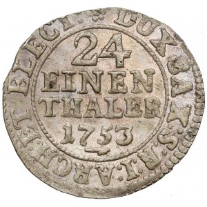 August III Sas, 1/24 talara 1753 FWóF, Drezno - mennicze
