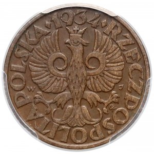 5 groszy 1934 - rzadkie - PCGS AU50