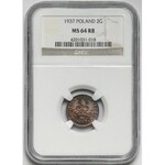 2 grosze 1937 - NGC MS64 RB