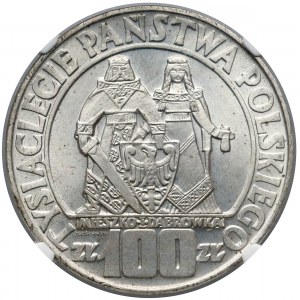 100 złotych 1966 Mieszko i Dąbrówka - NGC MS66