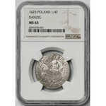 Zygmunt III Waza, Ort Gdańsk 1625 - PR. - NGC MS63