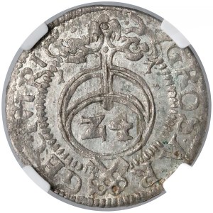 Zygmunt III Waza, Grosz (półtorak) Ryga 1617 - NGC MS63 (R6)