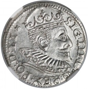 Zygmunt III Waza, Trojak Ryga 1594 - LIx - NGC MS64