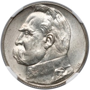 Strzelecki, Piłsudski 5 złotych 1934 - NGC MS62