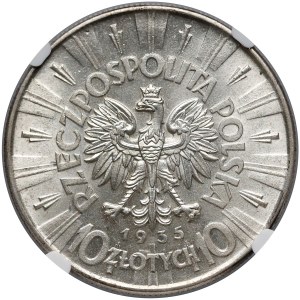 Piłsudski 10 złotych 1935 - NGC MS63