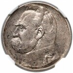 Piłsudski 2 złote 1936 - rzadki rocznik - NGC AU58