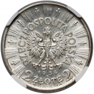 Piłsudski 2 złote 1934 - NGC MS61