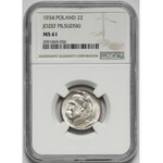 Piłsudski 2 złote 1934 - NGC MS61