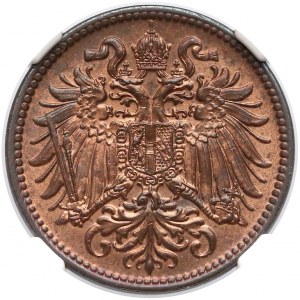Österreich, Franz Joseph I., 2 Heller 1915 - NGC MS66 RB