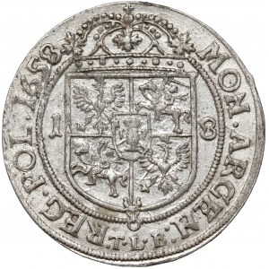 Jan II Kazimierz, Ort Kraków 1658 - z obwódkami - piękny