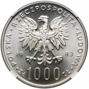 1.000 złotych 1983 Jan Paweł II - NGC MS69 (MAX)