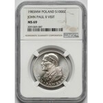 1.000 złotych 1983 Jan Paweł II - NGC MS69 (MAX)