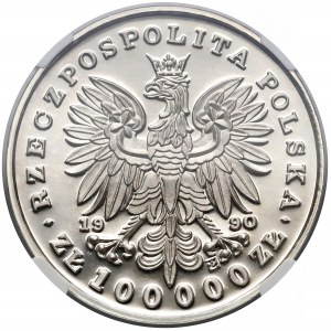 Mały Tryptyk 100.000 złotych 1990 Kościuszko - NGC PF69 UC