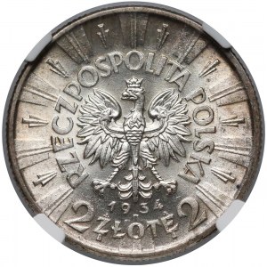 Piłsudski 2 złote 1934 - NGC MS62