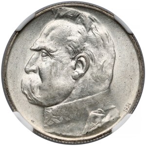 Strzelecki, Piłsudski 5 złotych 1934 - NGC MS62