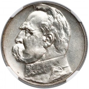 Piłsudski 5 złotych 1934 - urzędowy - NGC MS62