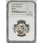 Piłsudski 5 złotych 1934 - urzędowy - NGC MS62