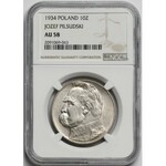 Piłsudski 10 złotych 1934 - urzędowy - NGC AU58