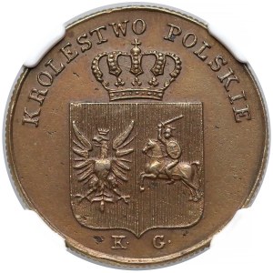 Powstanie Listopadowe, 3 grosze 1831 KG - NGC MS62 BN