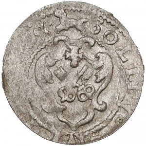 Zygmunt III Waza, Szeląg Ryga 1609 - data na Aw. - rzadki