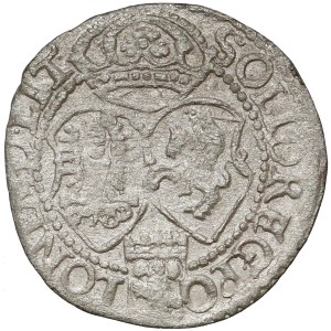 Zygmunt III Waza, Szeląg Olkusz 1592 IF - data 9Z - rzadki 