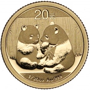 Chiny, 20 yuanów 2009 - Pandy