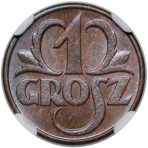 1 grosz 1932 - NGC MS66 BN